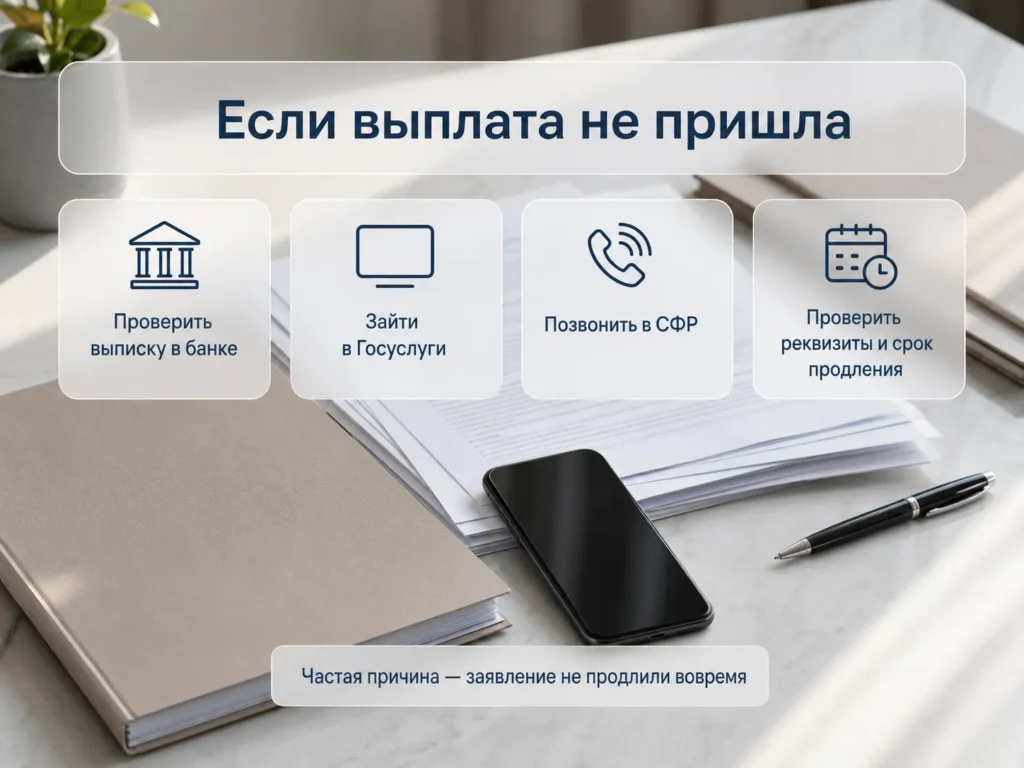 Информативное изображение с плашками о проверке статуса выплаты из маткапитала