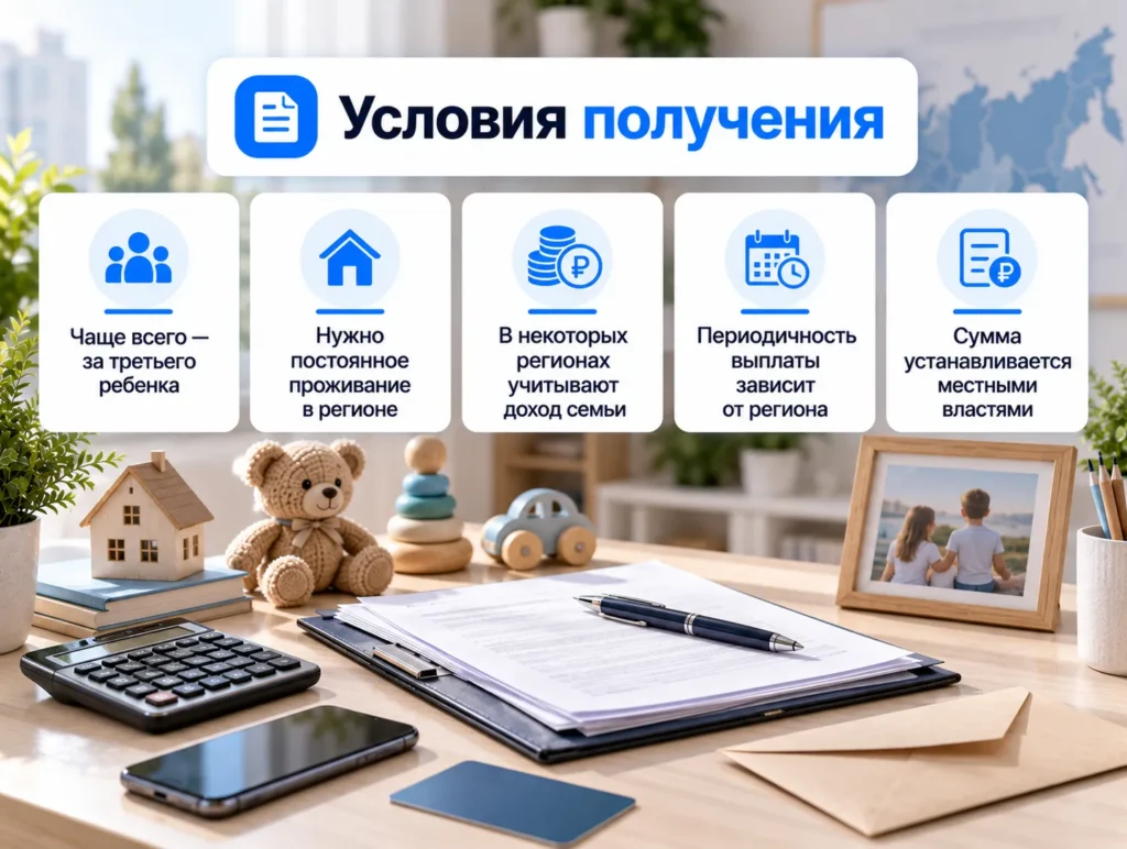 Основные условия получения регионального маткапитала на третьего ребенка
